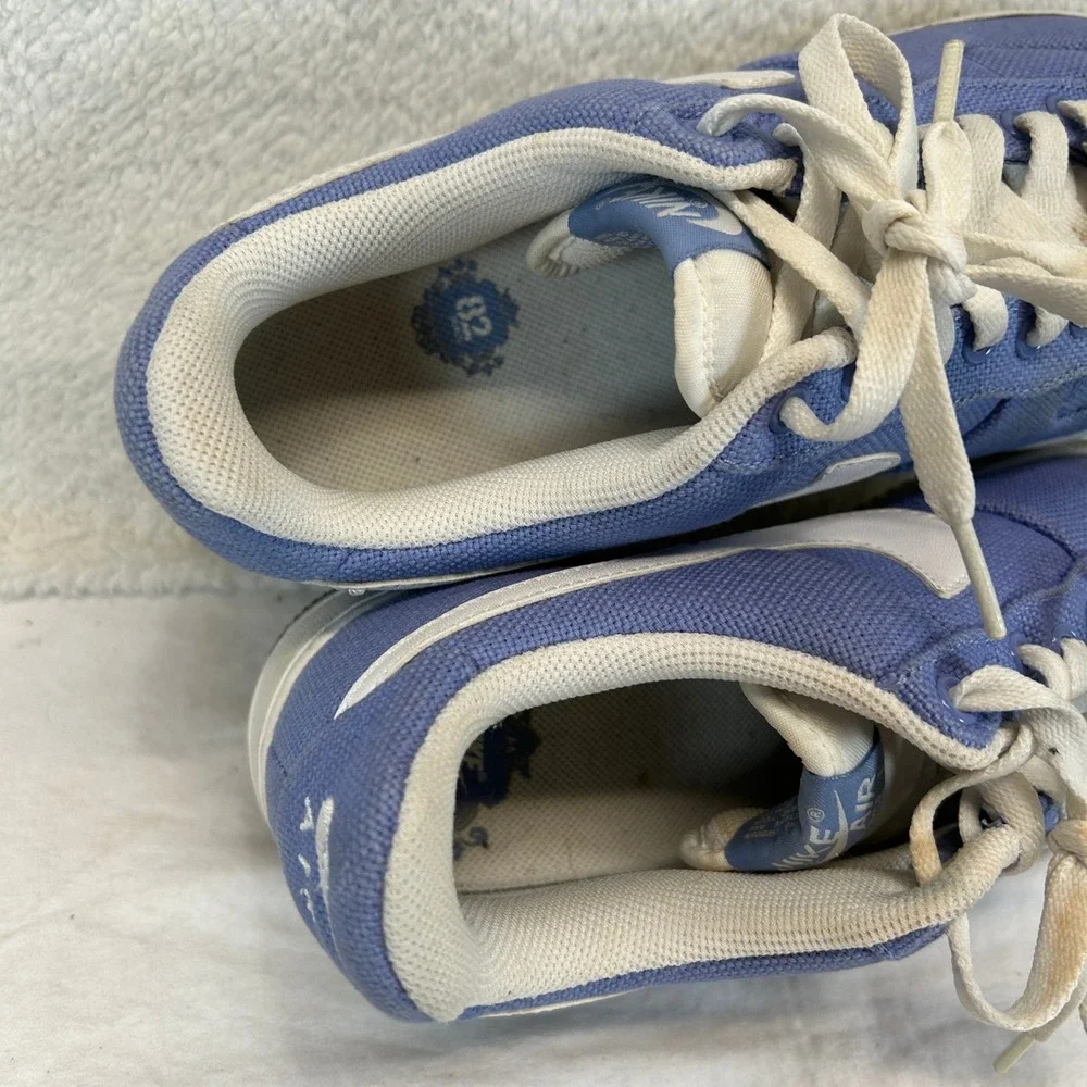 Nike Air Force 1 Low Canvas Blue White Sneakers Shoes 318636-511 Women's Size 10
